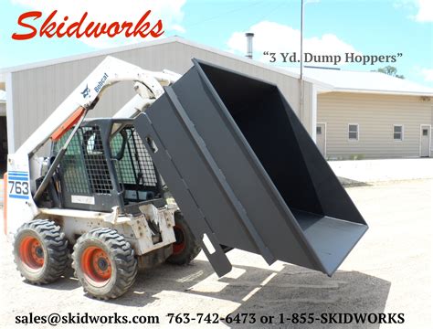 skid steer demolition hopper|skid hopper attachments.